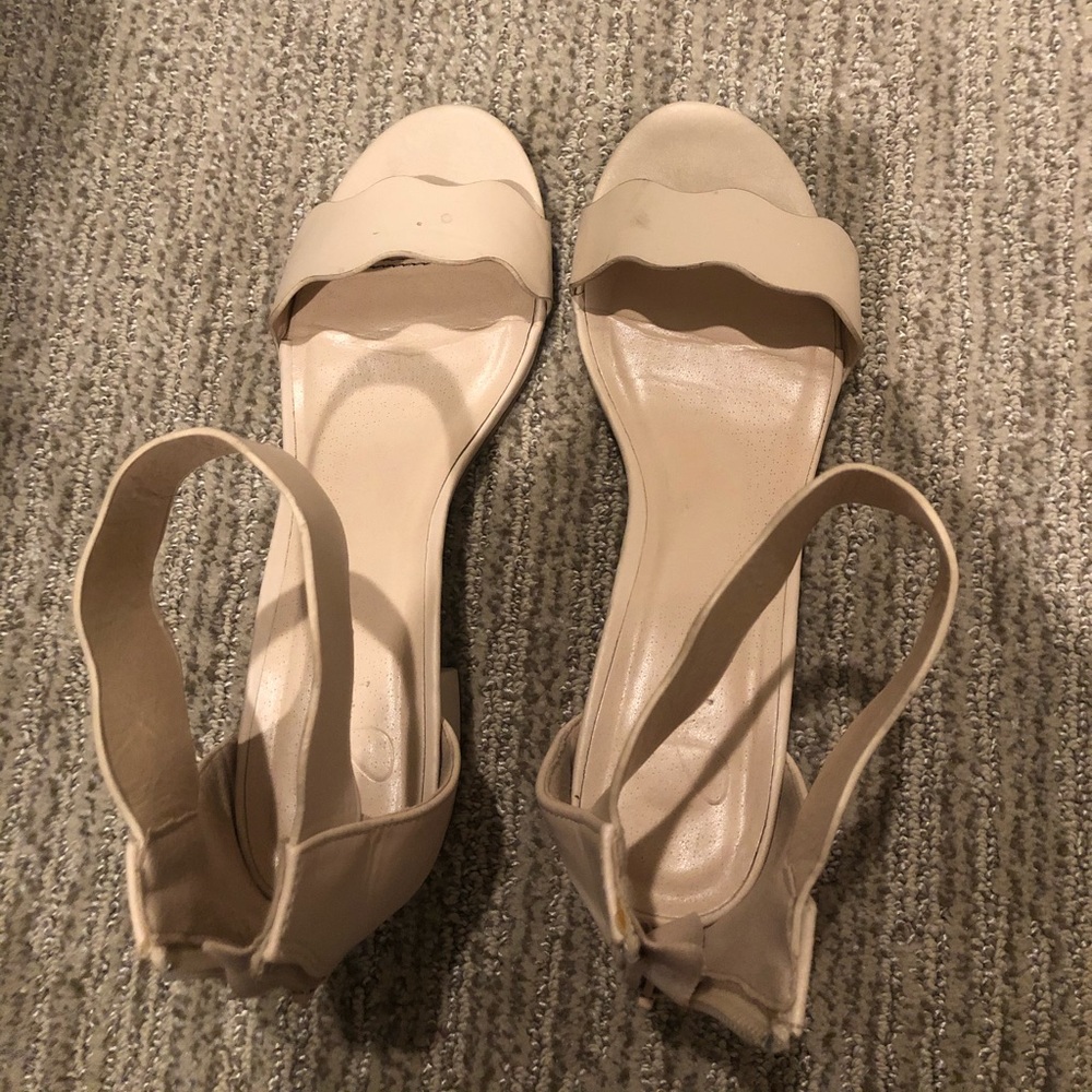 Nude heels.